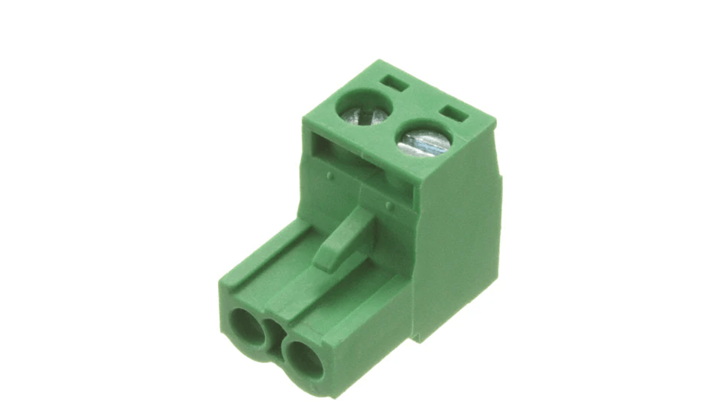 RS PRO, 5.08mm Pitch, 2 Way, Pluggable Terminal Block, Plug, Free Hanging (In Line)