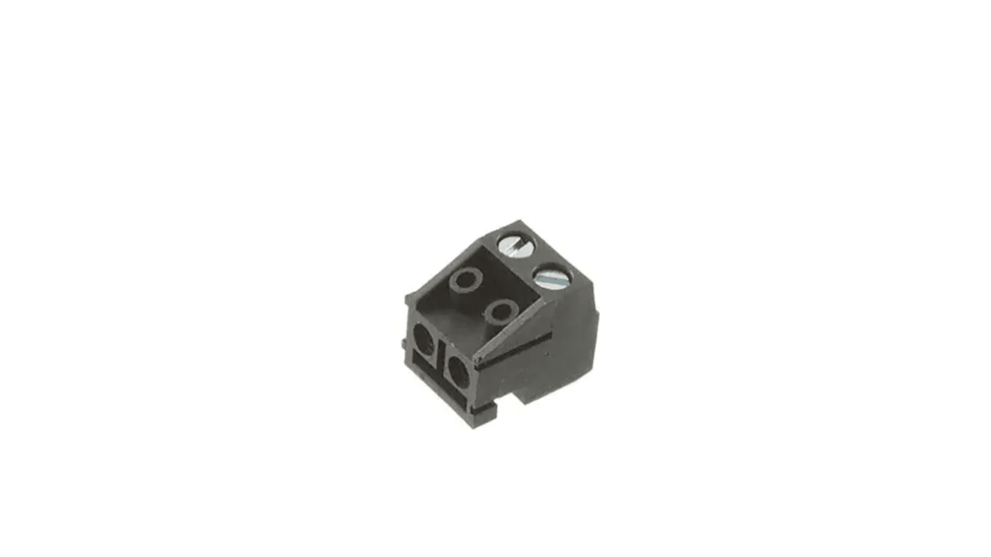 RS PRO 5mm Pitch 2 Way Pluggable Terminal Block, Plug, Free Hanging (In Line)