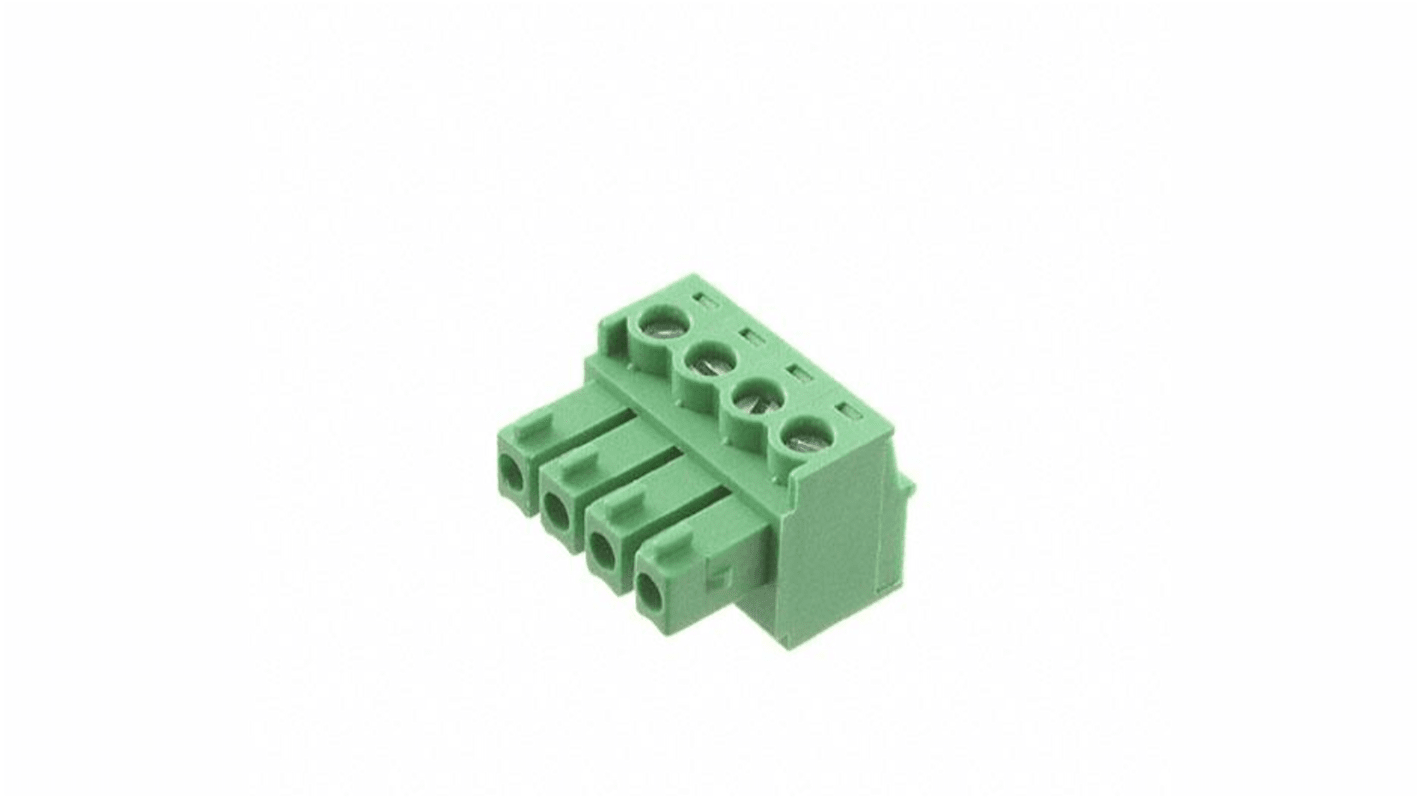 Morsettiera per circuito stampato RS PRO Femmina a 4 vie, 1 fila, passo 3.81mm, Montaggio pensile (in linea)