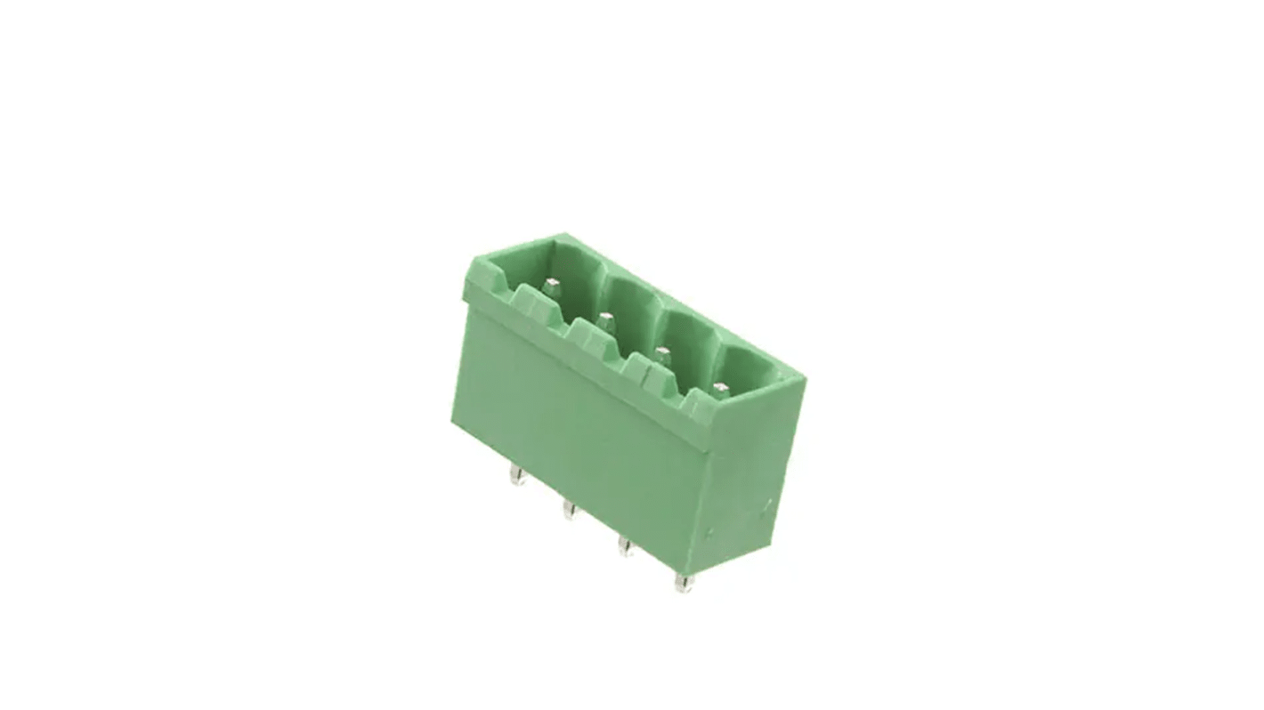 RS PRO, 5mm Pitch, 4 Way, Pluggable Terminal Block, Header, Through Hole