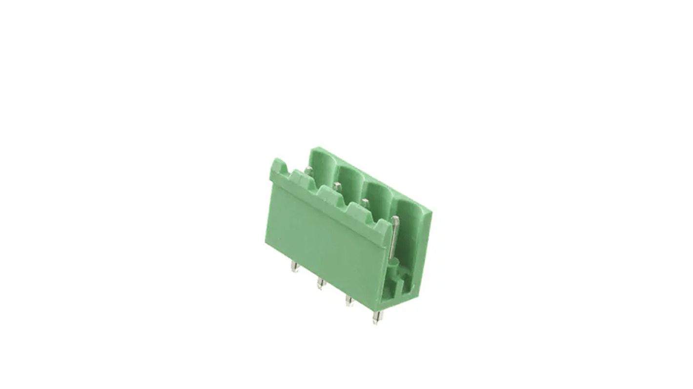 RS PRO 5.08mm Pitch 4 Way Pluggable Terminal Block, Header, Through Hole