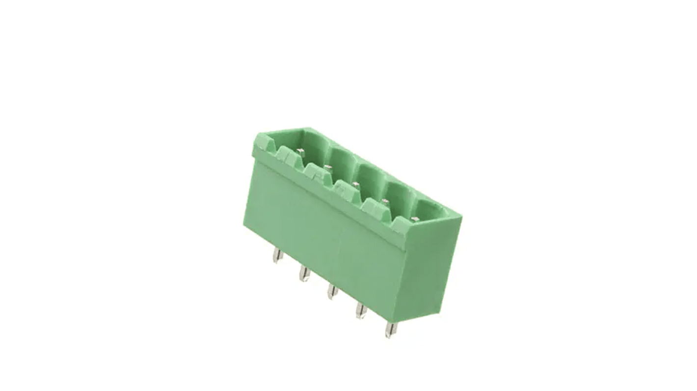 RS PRO 5mm Pitch 5 Way Pluggable Terminal Block, Header, Through Hole