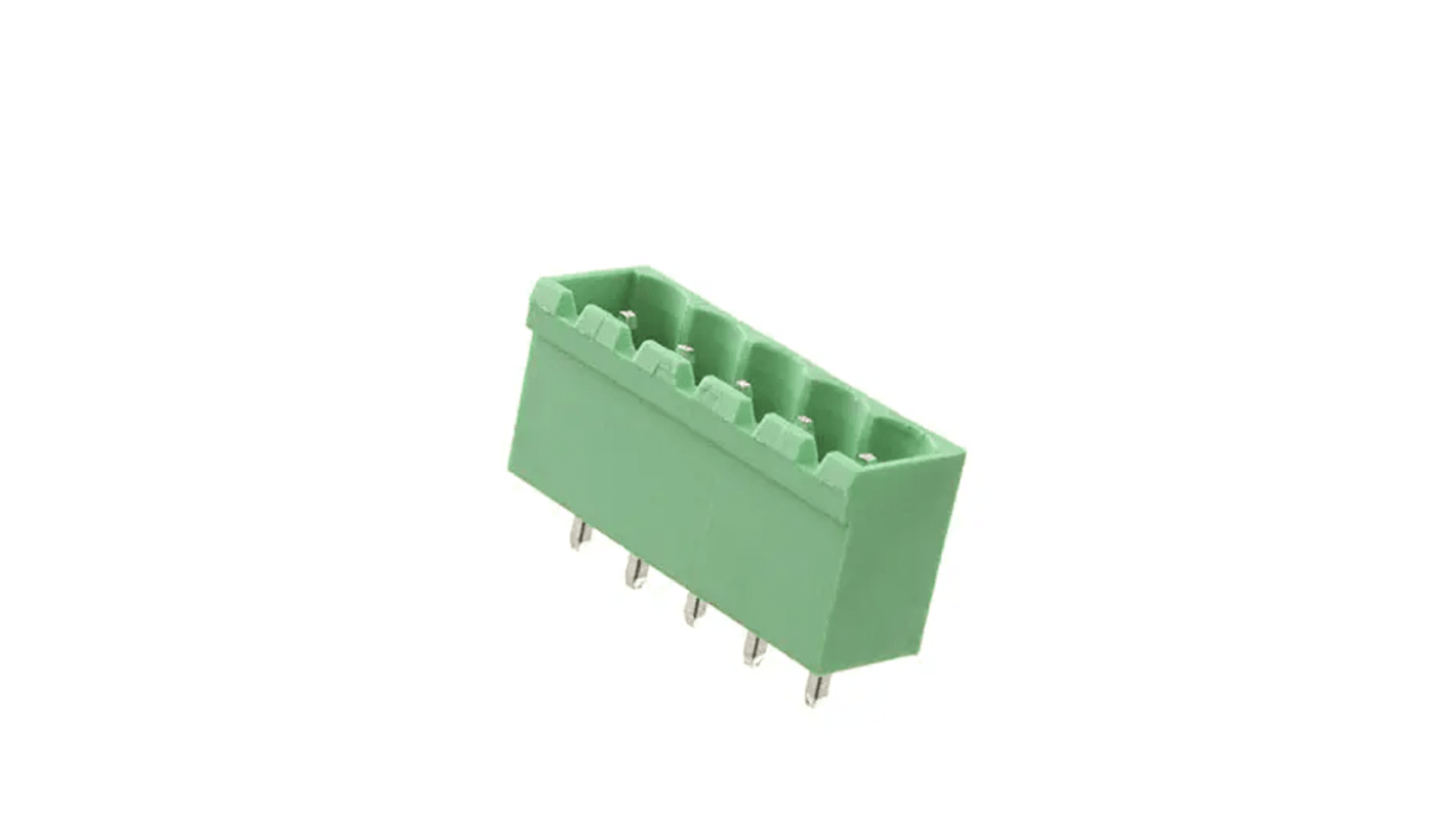 RS PRO, 5mm Pitch, 5 Way, Pluggable Terminal Block, Header, Through Hole