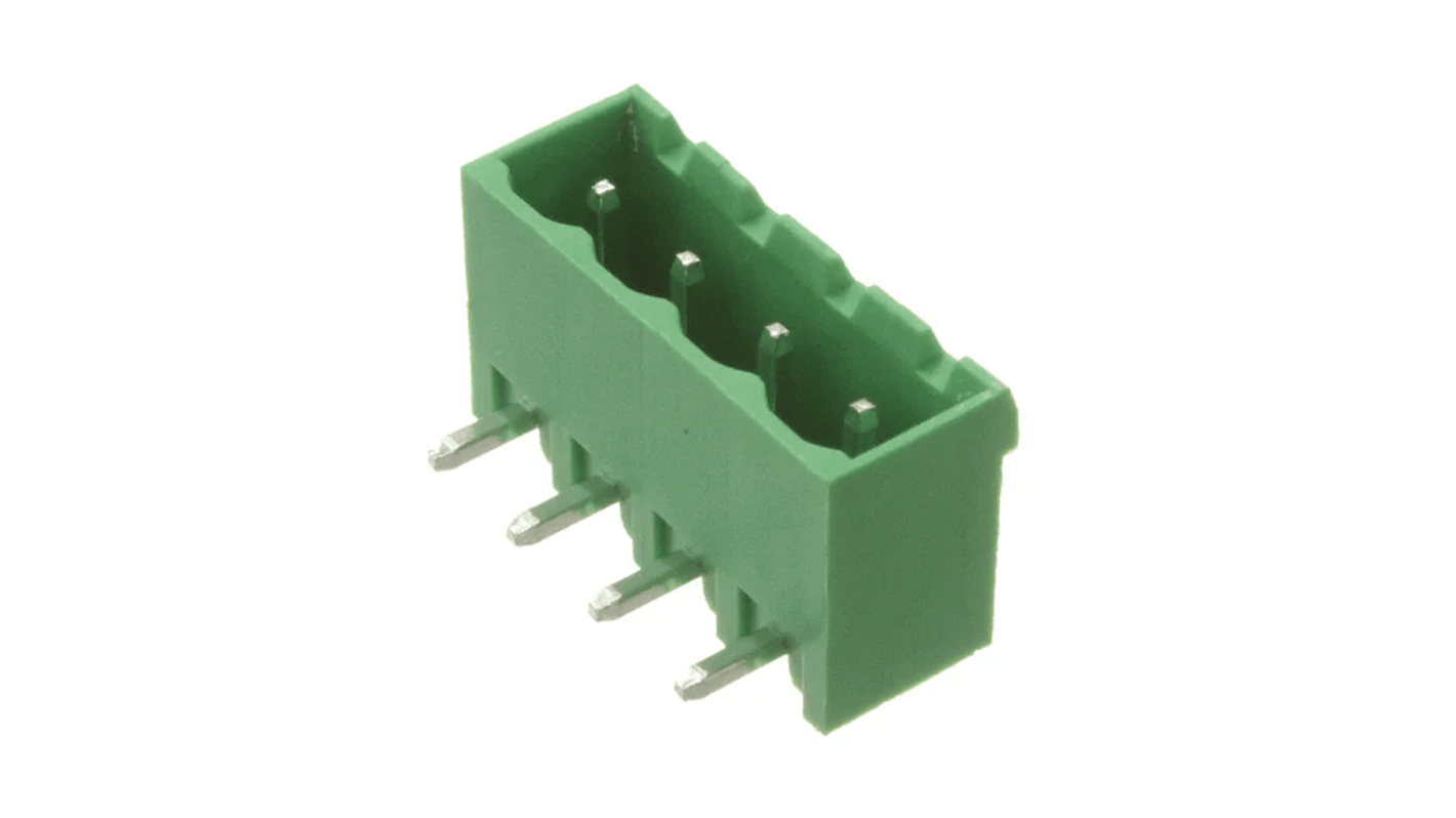 RS PRO 5mm Pitch 4 Way Pluggable Terminal Block, Header, Through Hole