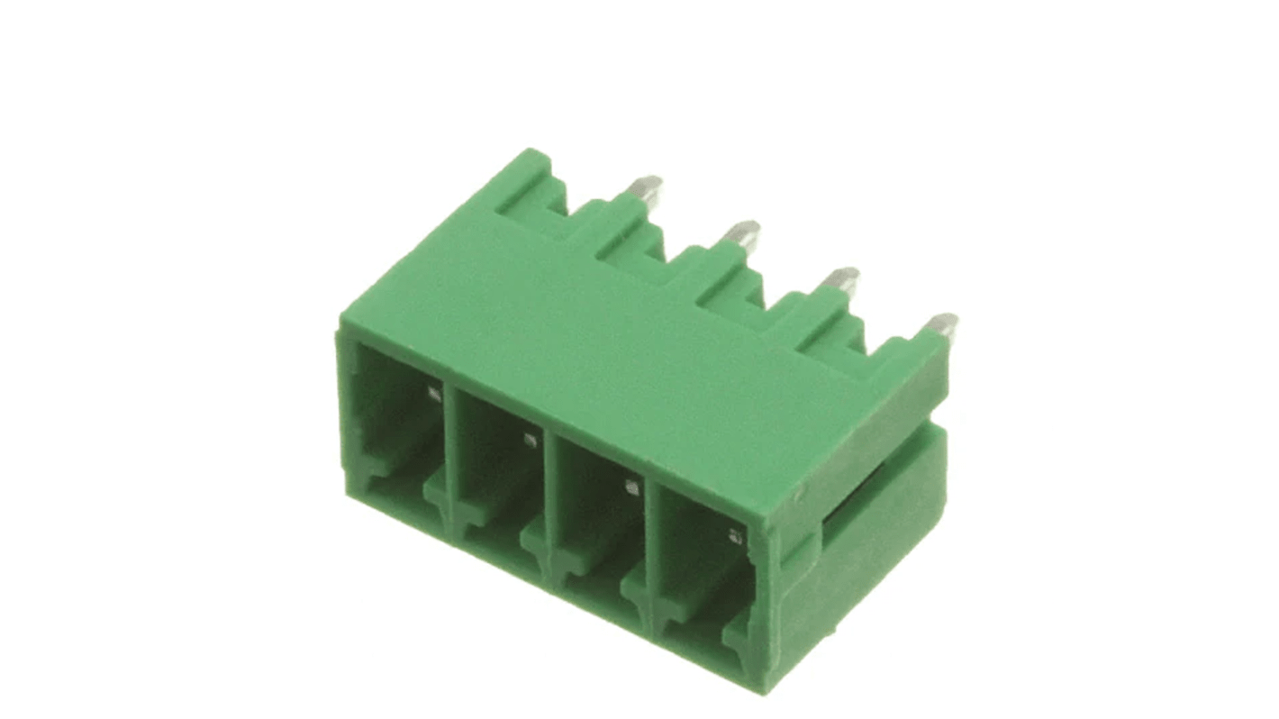 RS PRO, 3.5mm Pitch, 4 Way, Pluggable Terminal Block, Header, Through Hole