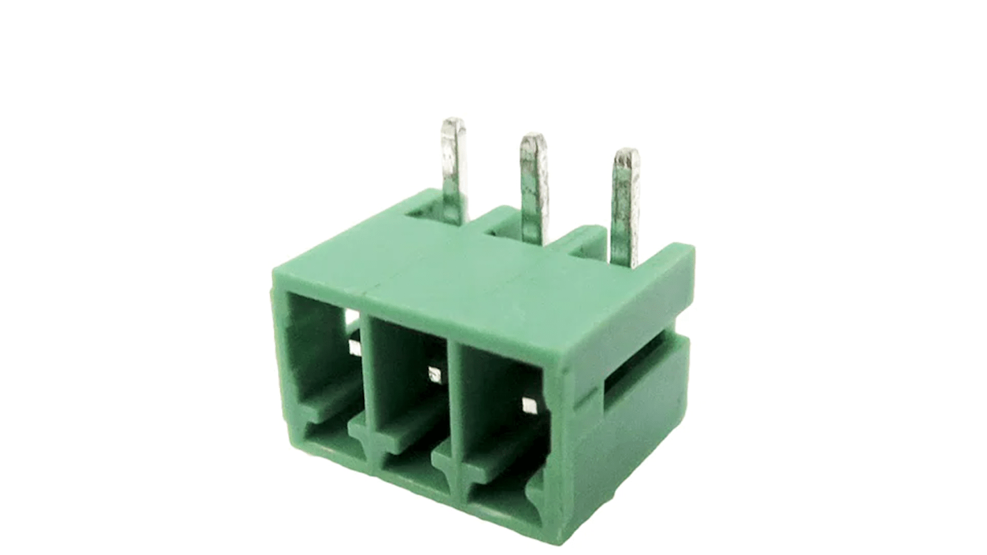 RS PRO, 3.5mm Pitch, 3 Way, Pluggable Terminal Block, Header, Through Hole
