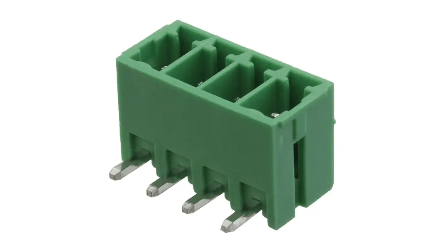 RS PRO 3.5mm Pitch 4 Way Pluggable Terminal Block, Header, Through Hole