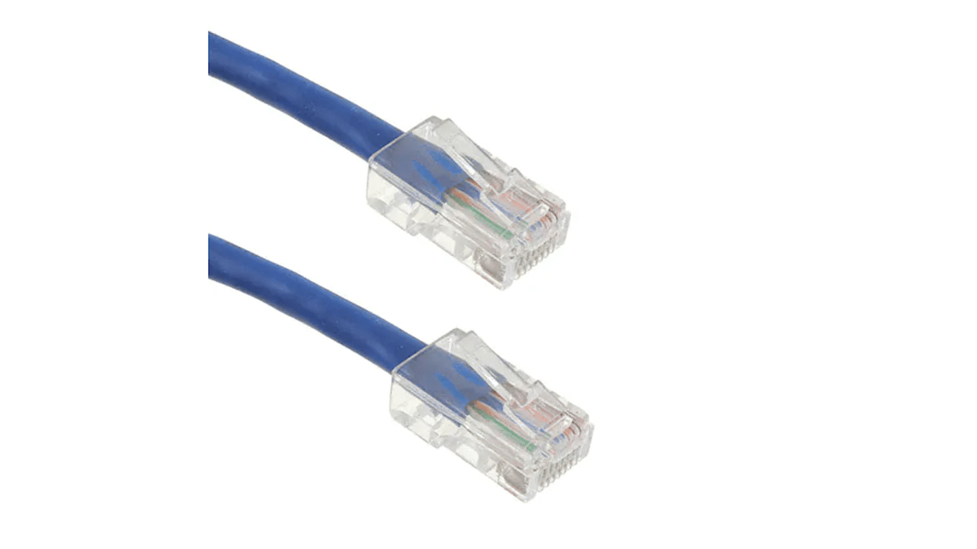 RS PRO, 2.1m Cat5e, Blue RJ45 to Male RJ45 Male, U/UTP Unshielded, Terminated PVC Sheath