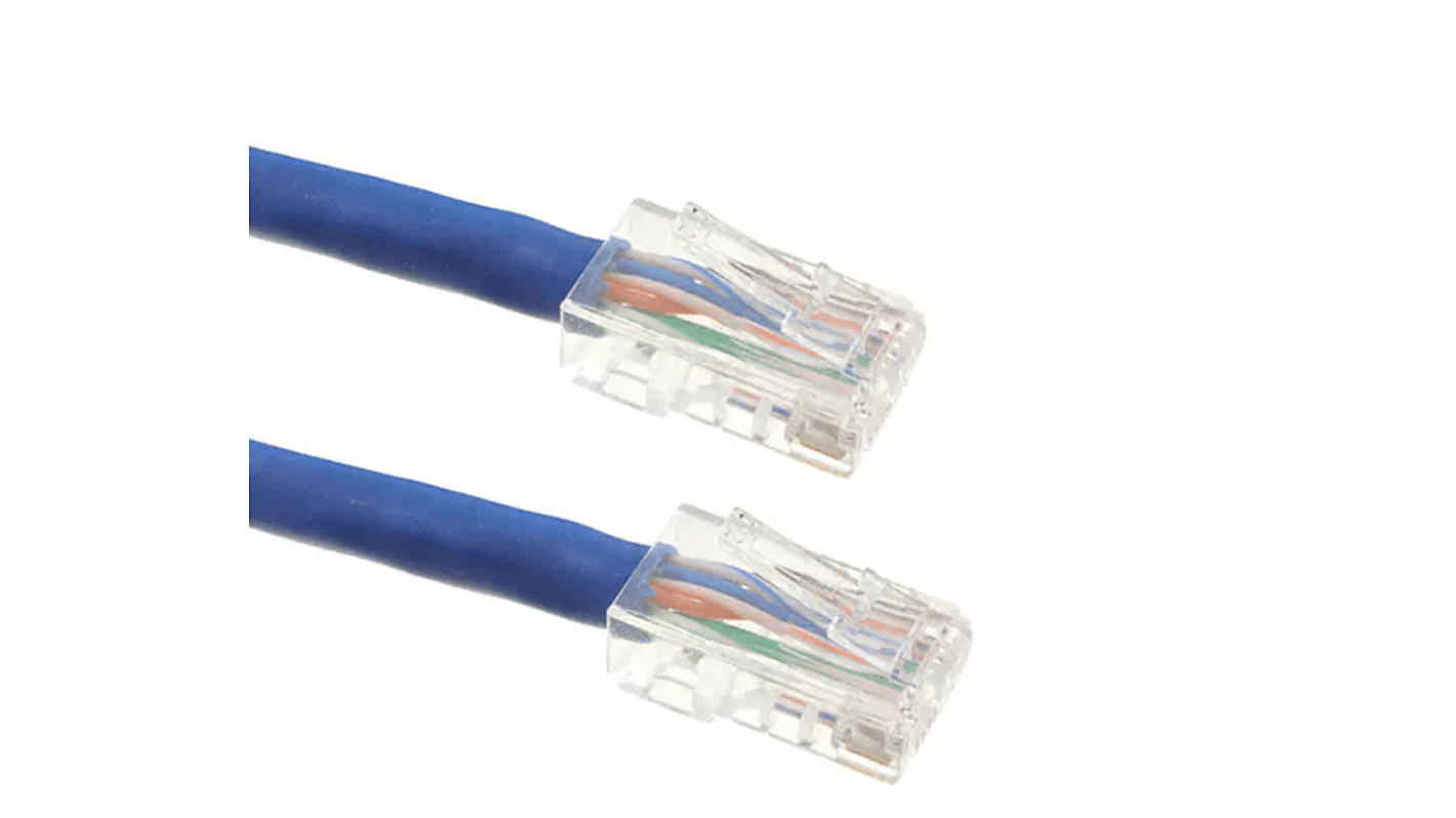RS PRO, 915mm Cat6, Blue RJ45 to Male RJ45 Male, U/UTP Unshielded, Terminated PVC Sheath