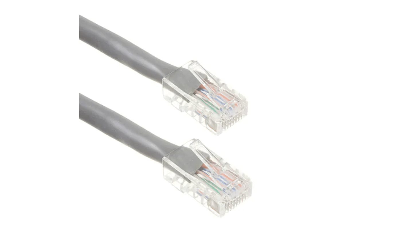 RS PRO Cat6 Male RJ45 to Male RJ45 Ethernet Cable, U/UTP, Grey PVC Sheath, 915mm, UL 94 V0