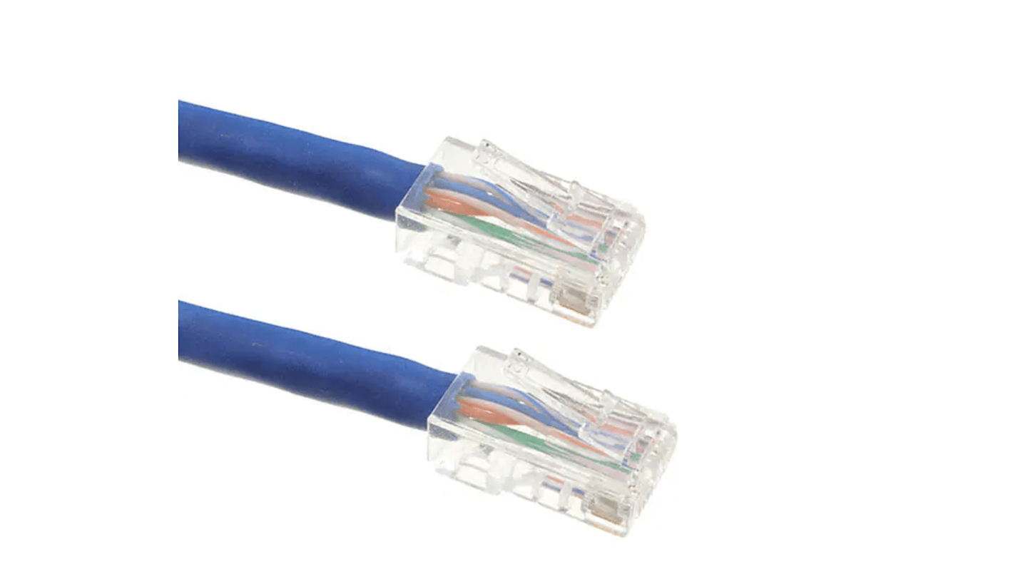 Câble Ethernet catégorie 6 U/UTP RS PRO, Bleu, 3m PVC Avec connecteur, UL 94 V0