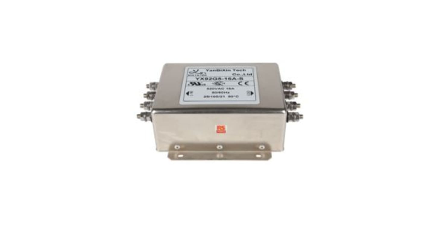 RS PRO 16A 520 V ac, Chassis Mount Power Line Filter 3 Phase