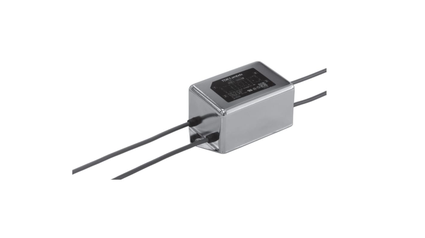 TDK-Lambda 5A 250 V ac, Panel Mount EMC Filter, Wire Lead, Single Phase