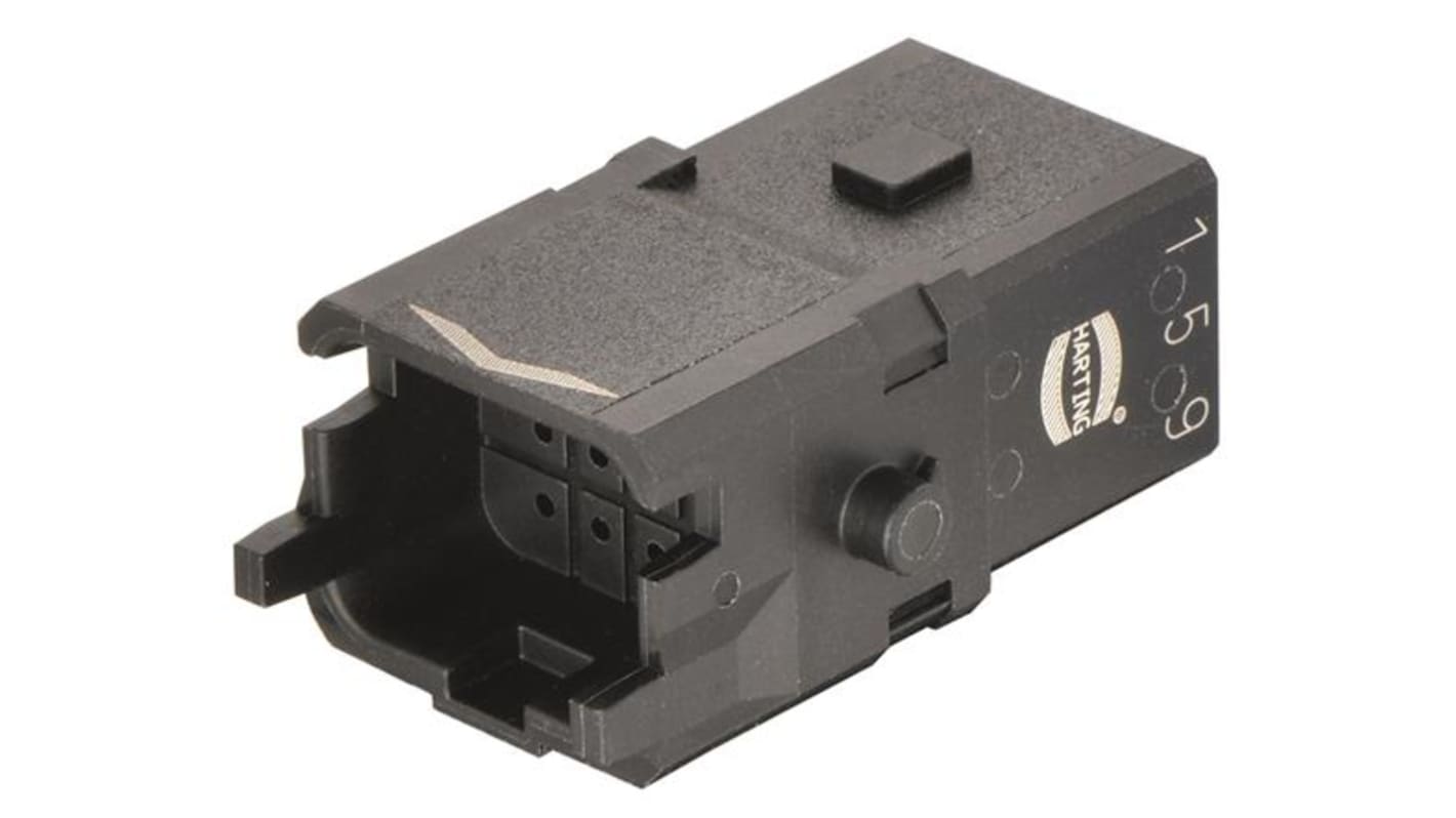 HARTING Han 1A Industrie-Steckverbinder Kontakteinsatz, 12-polig 6.5A Stecker, Einsätze