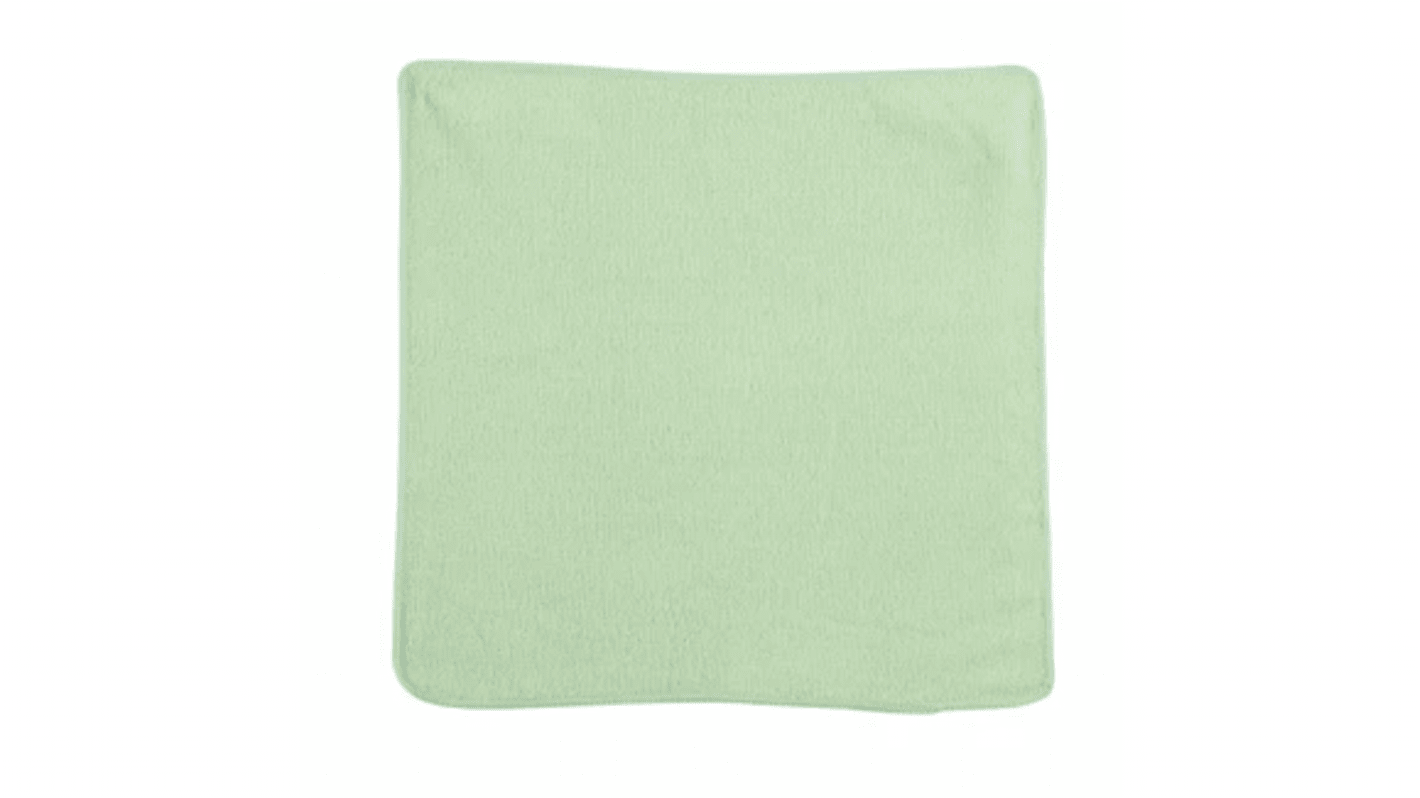 Rubbermaid Commercial Products Microfiber Light Duty Cloth Green Microfibre Cloths for Wet/Dry, Case of 24