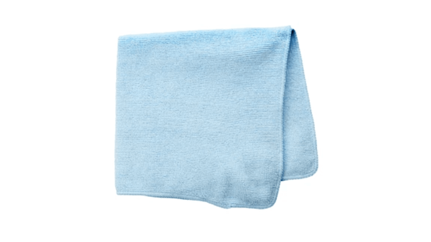 Rubbermaid Commercial Products Microfiber Light Duty Cloth Blue Microfibre Cloths for Wet/Dry, Case of 24