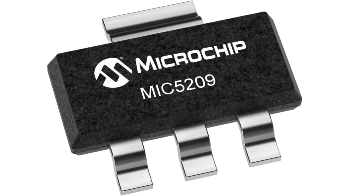 Microchip LDO线性稳压芯片, 1.8 - 15 V输出, 500mA最大输出, 单路输出