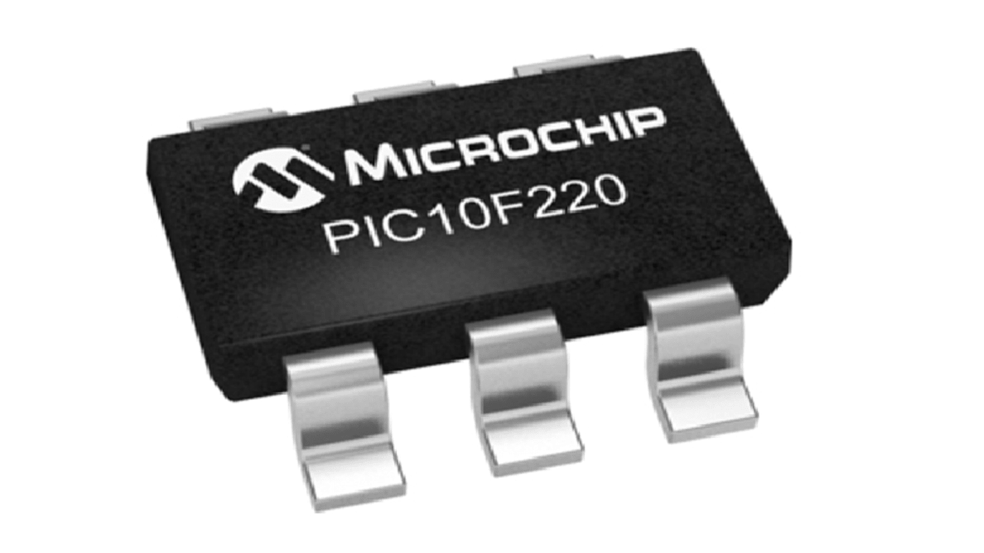Mikrokontroler Microchip PIC10 SOT-23 6-pinowy Montaż powierzchniowy PIC