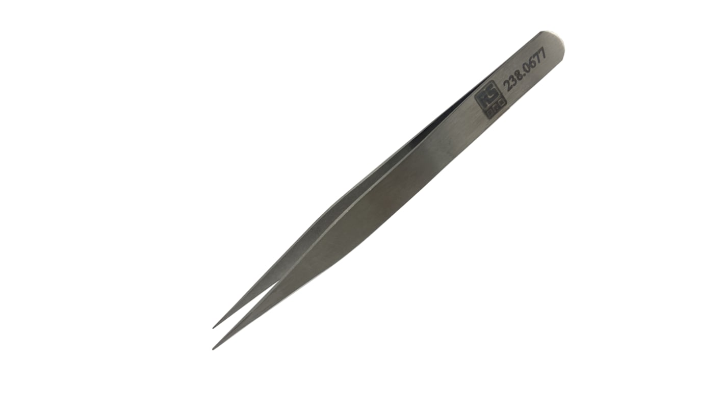 RS PRO 120 mm, Low Carbon Austenitic Steel, Strong Thick, Tweezer