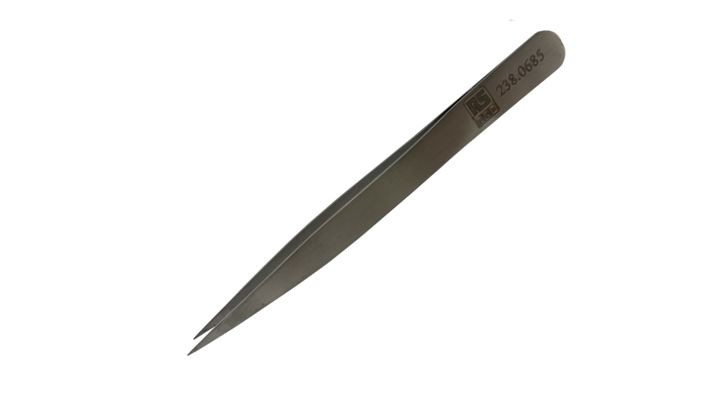 Pęseta dł. całkowita 120 mm RS PRO antymagnetyczna Stal niskowęglowa austenityczna