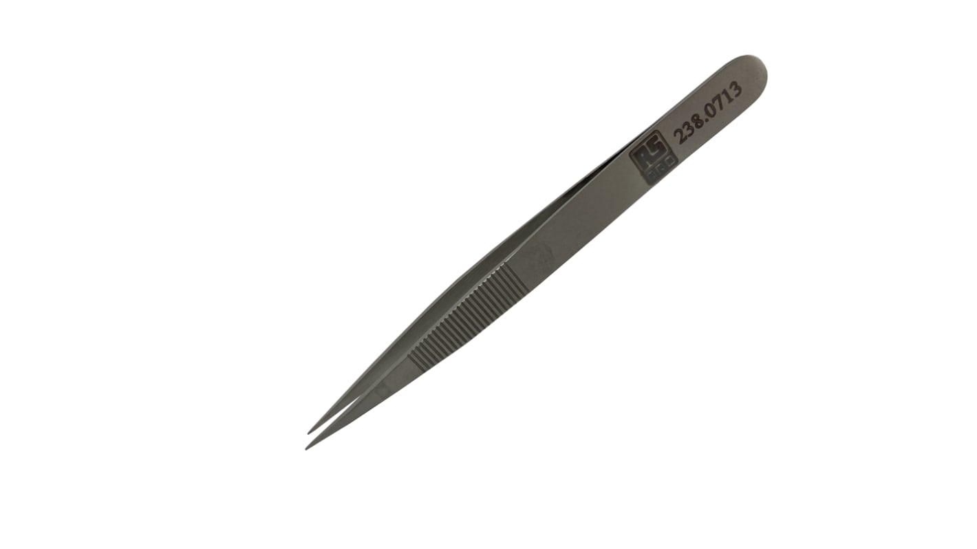 Pęseta dł. całkowita 110 mm RS PRO antymagnetyczna Stal niskowęglowa austenityczna