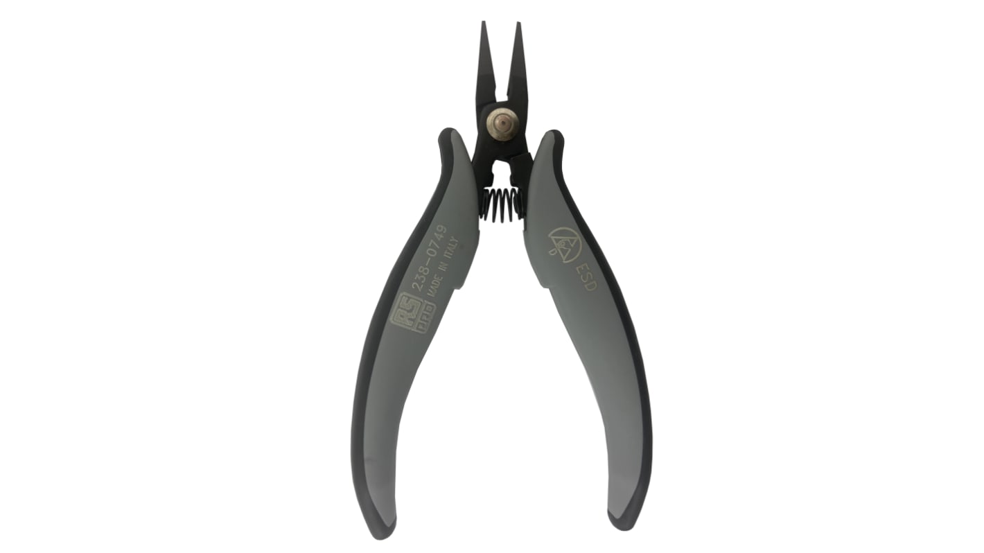 RS PRO Long Nose Pliers, 146 mm Overall, Straight Tip, 19mm Jaw, ESD