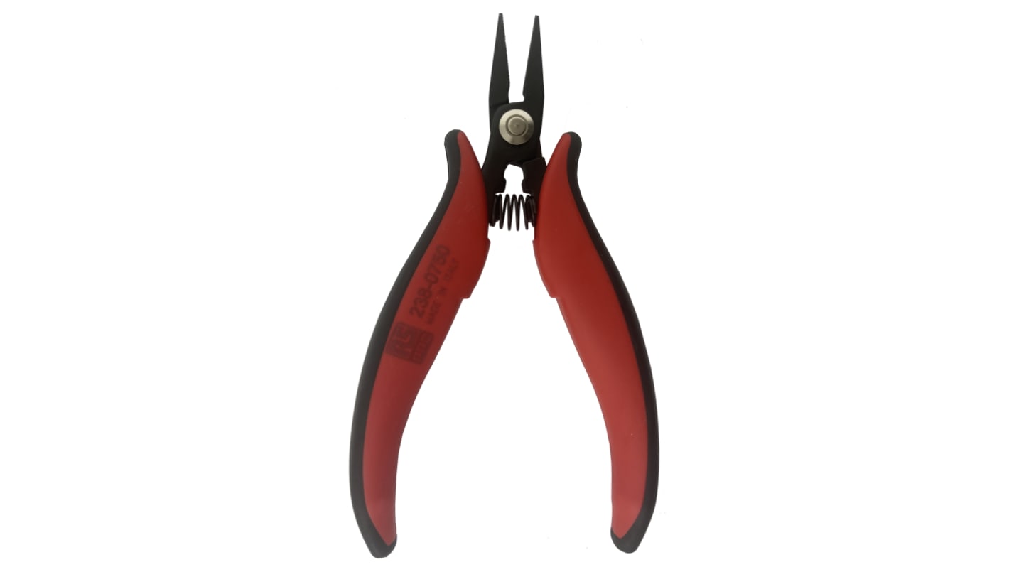 RS PRO Flat Nose Pliers, 146 mm Overall, Straight Tip, 19mm Jaw