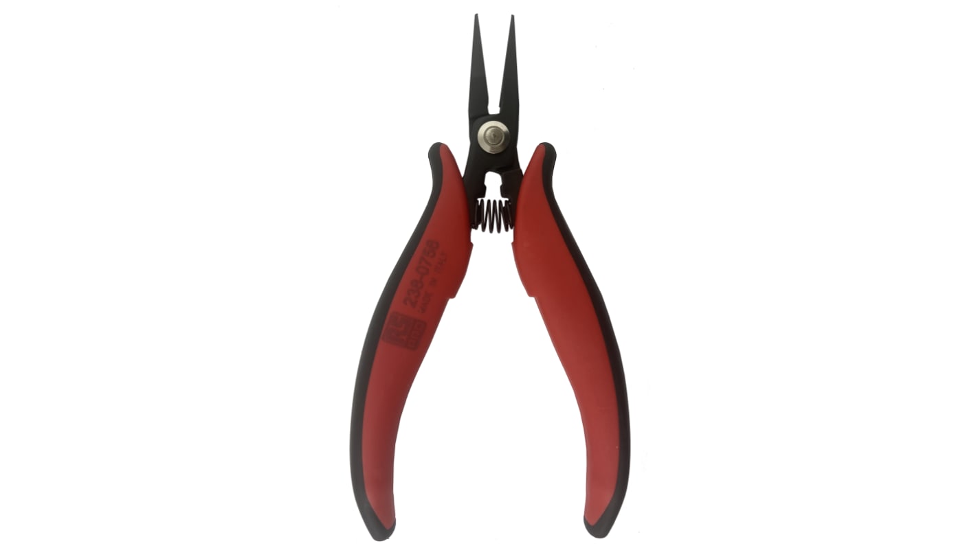 RS PRO Long Nose Pliers, 154 mm Overall, Straight Tip, 25mm Jaw