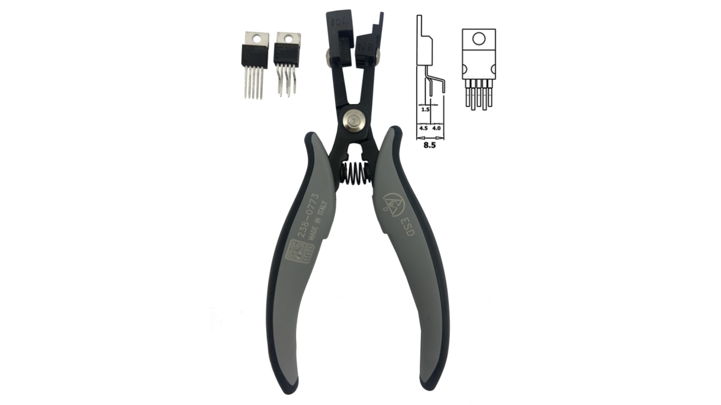 RS PRO Formzange Schneidkraft → 1,3 mm 158 mm ESD