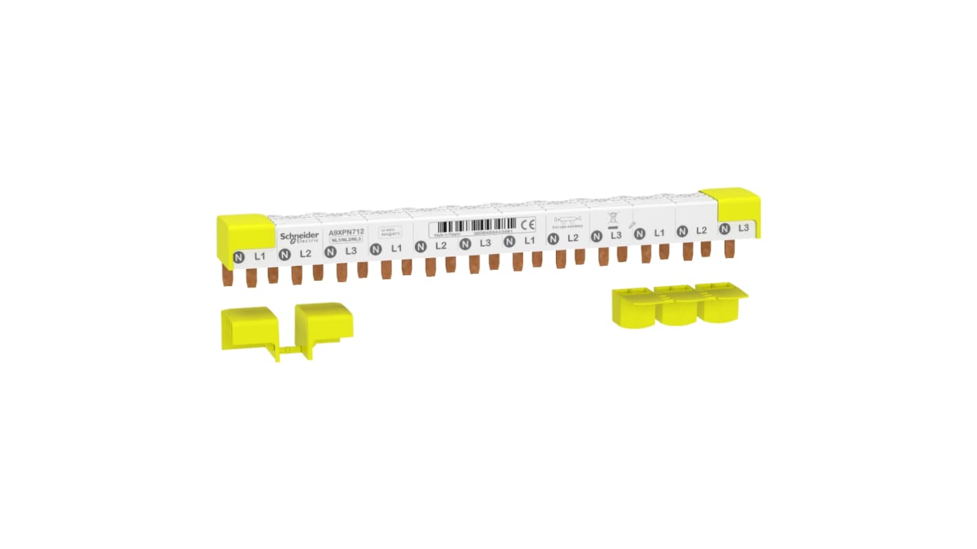 Peine de distribución, A9XPN712, 3 Fases, 230V ac Acti9