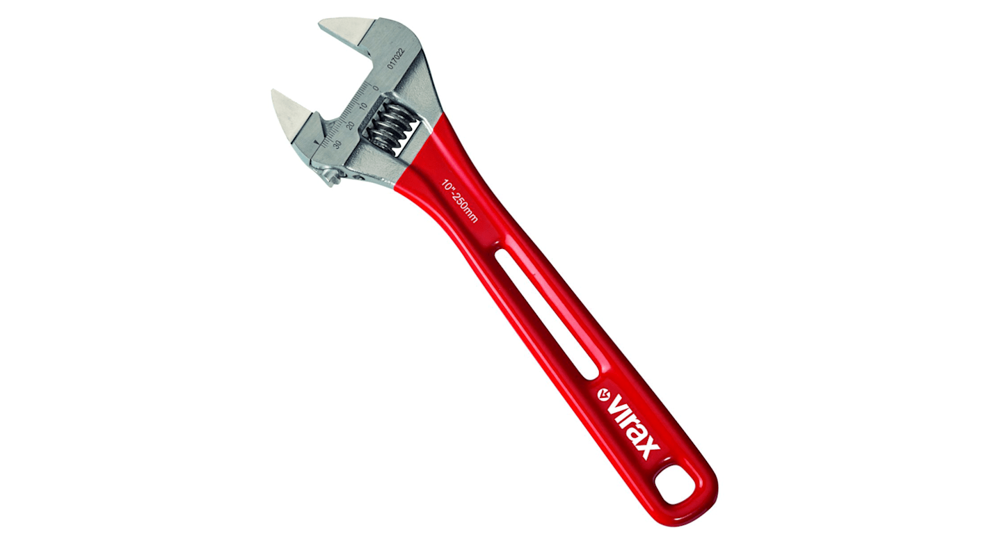 Virax Adjustable Spanner, 311 mm Overall, 46mm Jaw Capacity, Anti-Slip Handle