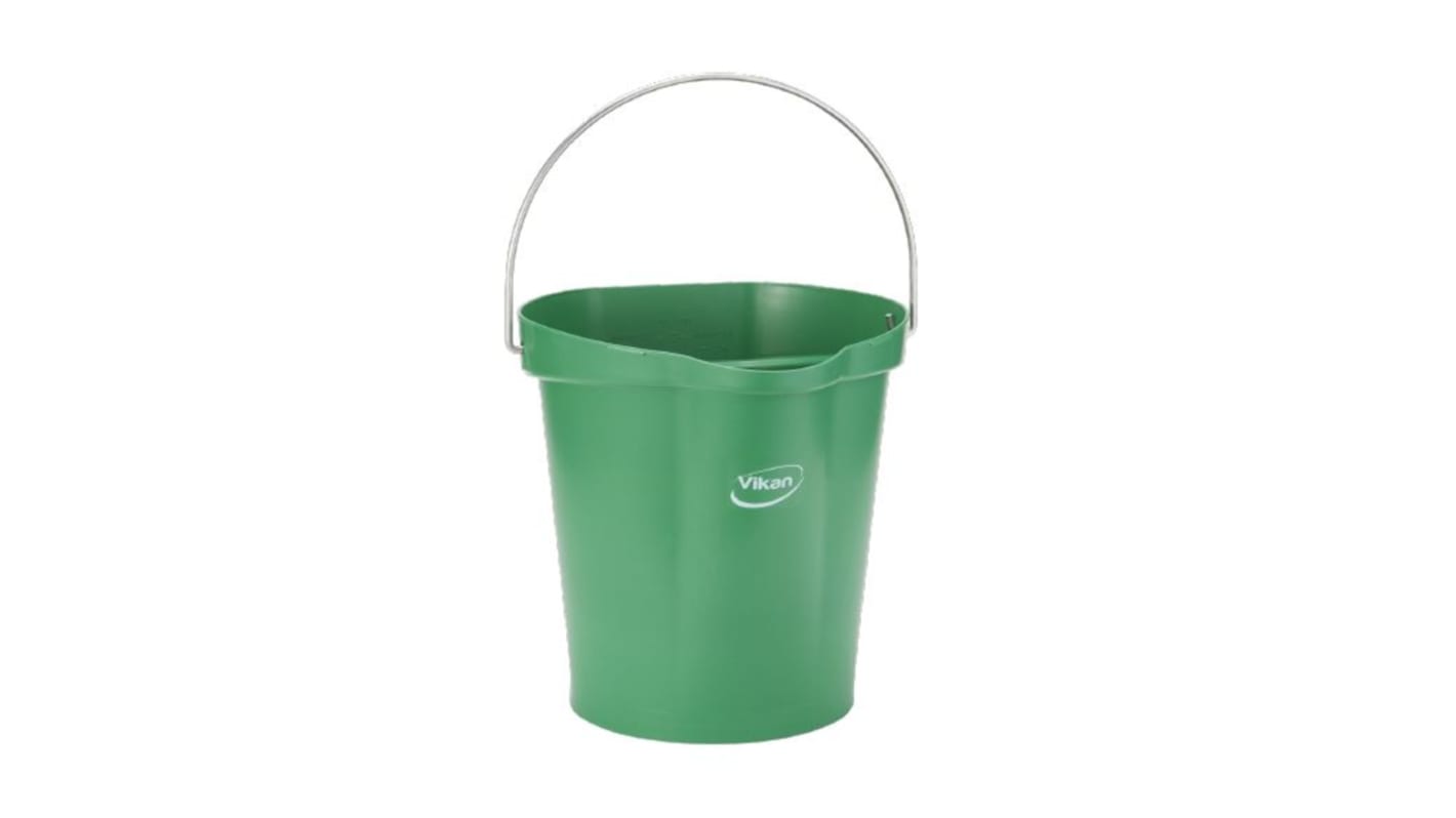 Cubo Vikan 56942 12L Polipropileno Verde con tirador