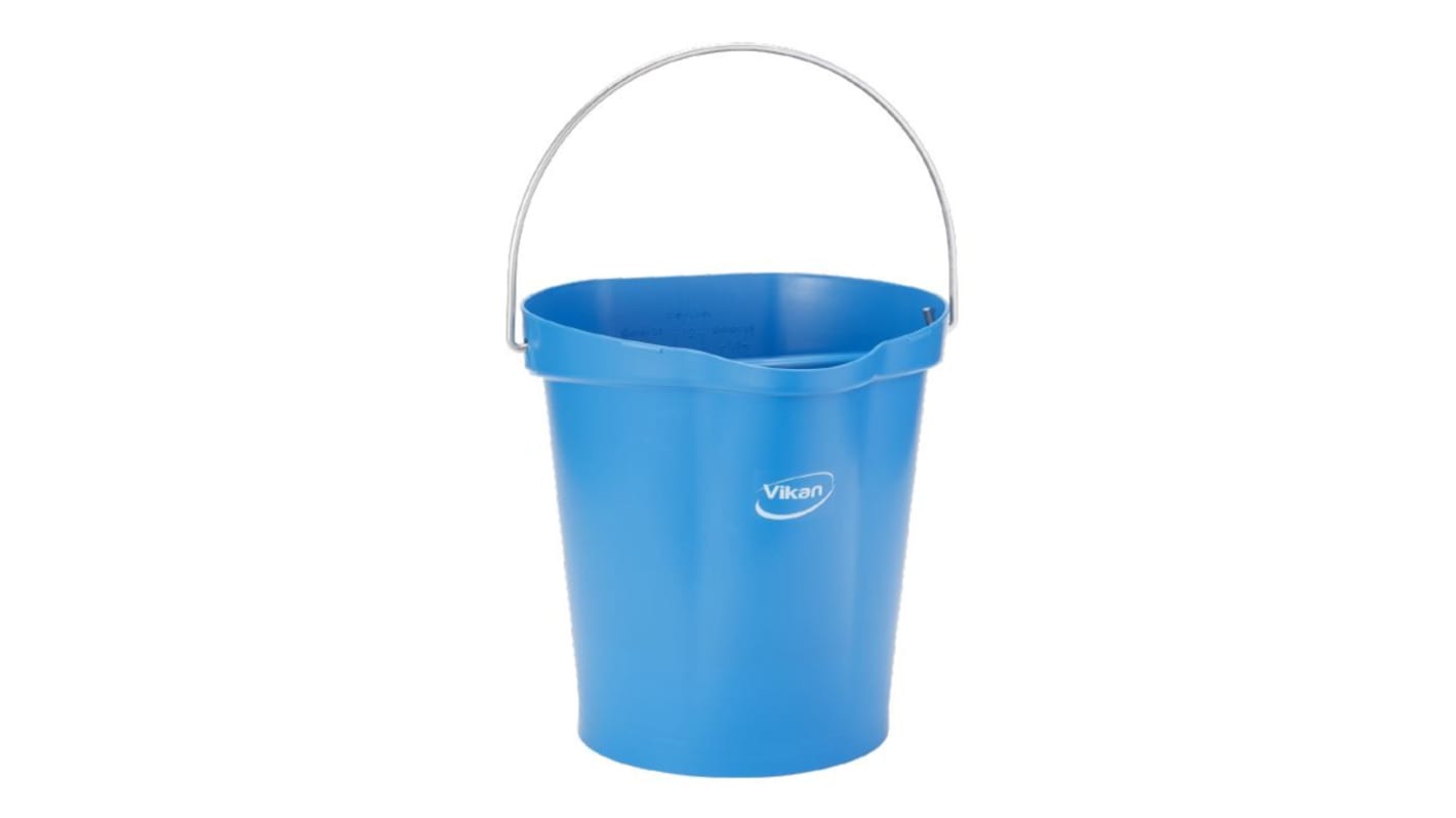 12L Polypropylene Blue Bucket With Handle
