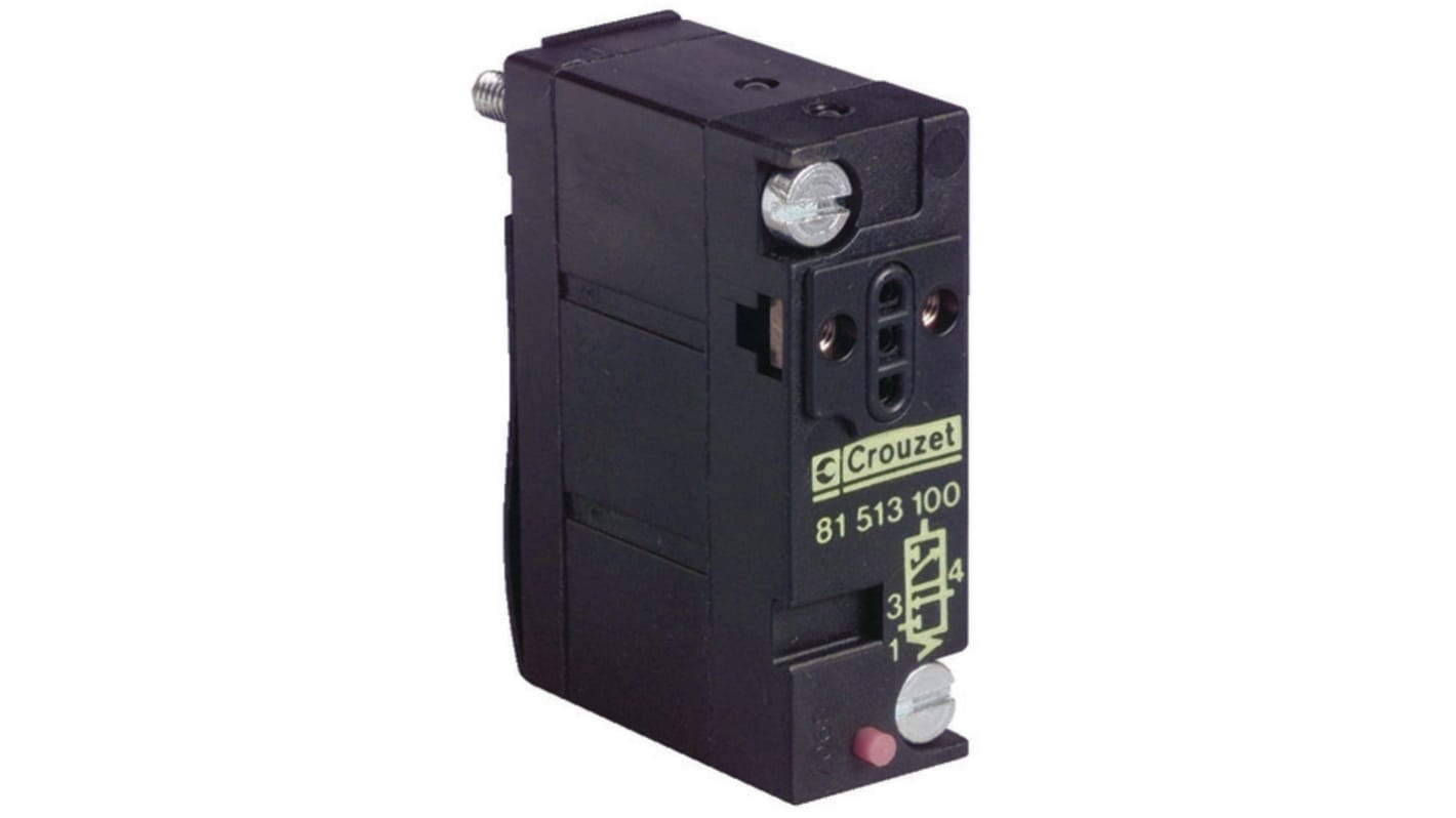 Crouzet 3/2 NO Solenoid Valve - Solenoid/Spring Push in 0.8 mm