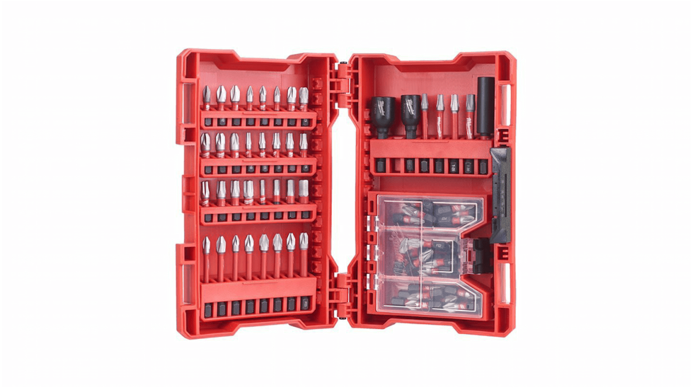 Milwaukee Impact Driver Bit Set 70 Pieces, Hexagon, Phillips, Pozidriv, Slotted, Torx