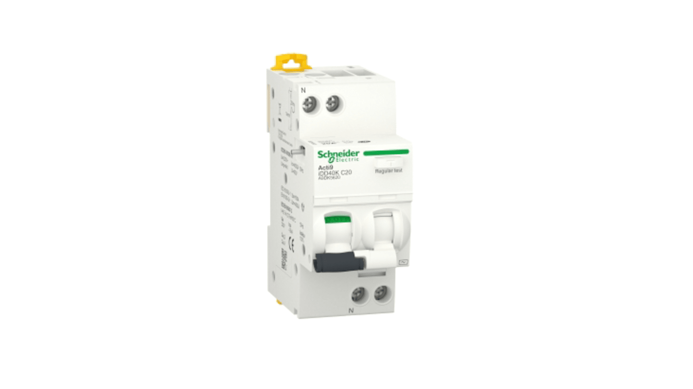 Schneider Electric Acti9 iDD40K FI/LS-Schalter 20A, 1P+N-polig Typ C, Empfindlichkeit 300mA