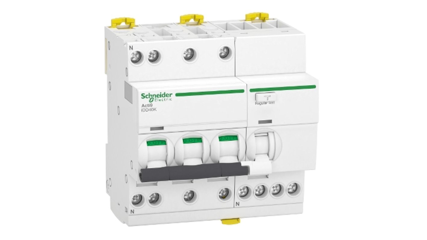 Schneider Electric Acti9 iDD40K FI/LS-Schalter 40A, 3-polig Typ C, Empfindlichkeit 300mA