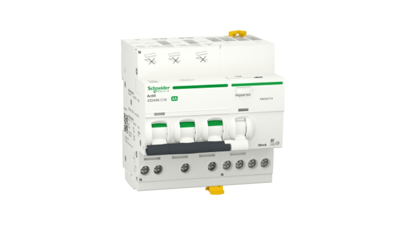 Schneider Electric ACTI9 iDD40N XA FI/LS-Schalter 20A, 3P+N-polig Typ C, Empfindlichkeit 30mA