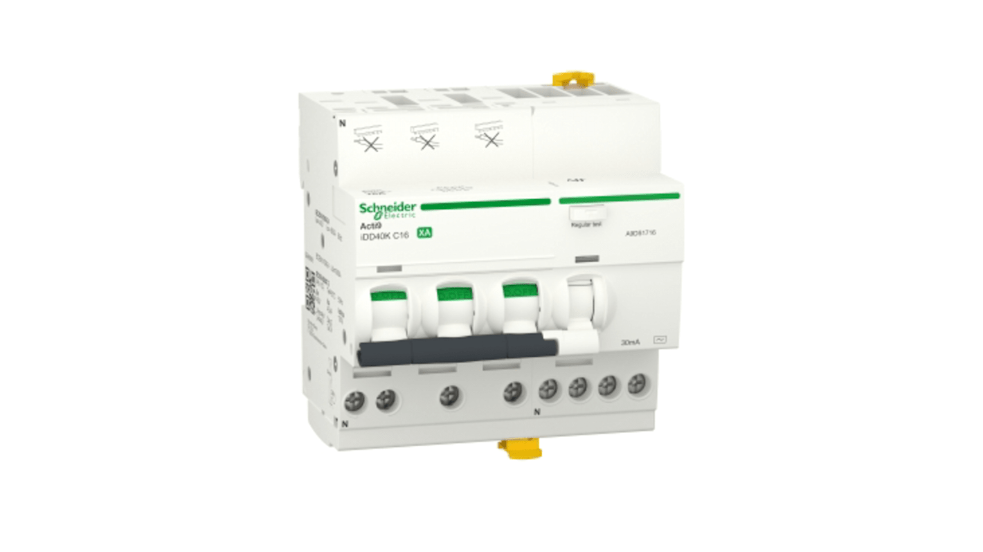 Schneider Electric ACTI9 iDD40K XA FI/LS-Schalter 25A, 3P+N-polig Typ C, Empfindlichkeit 30mA