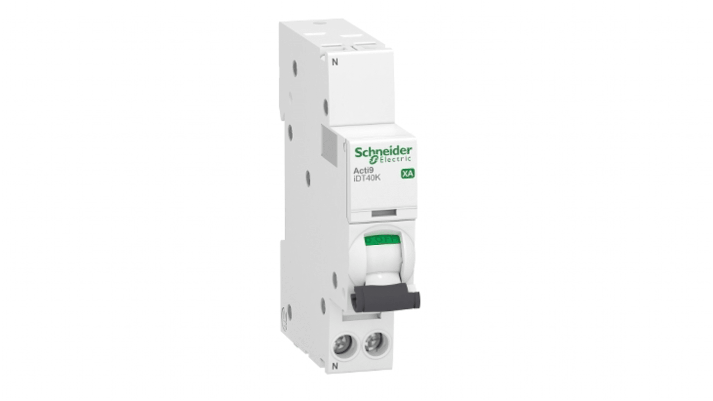Schneider Electric Acti 9 Acti9 iDT40K XA MCB, 1+N, 16A Curve C, 230V AC