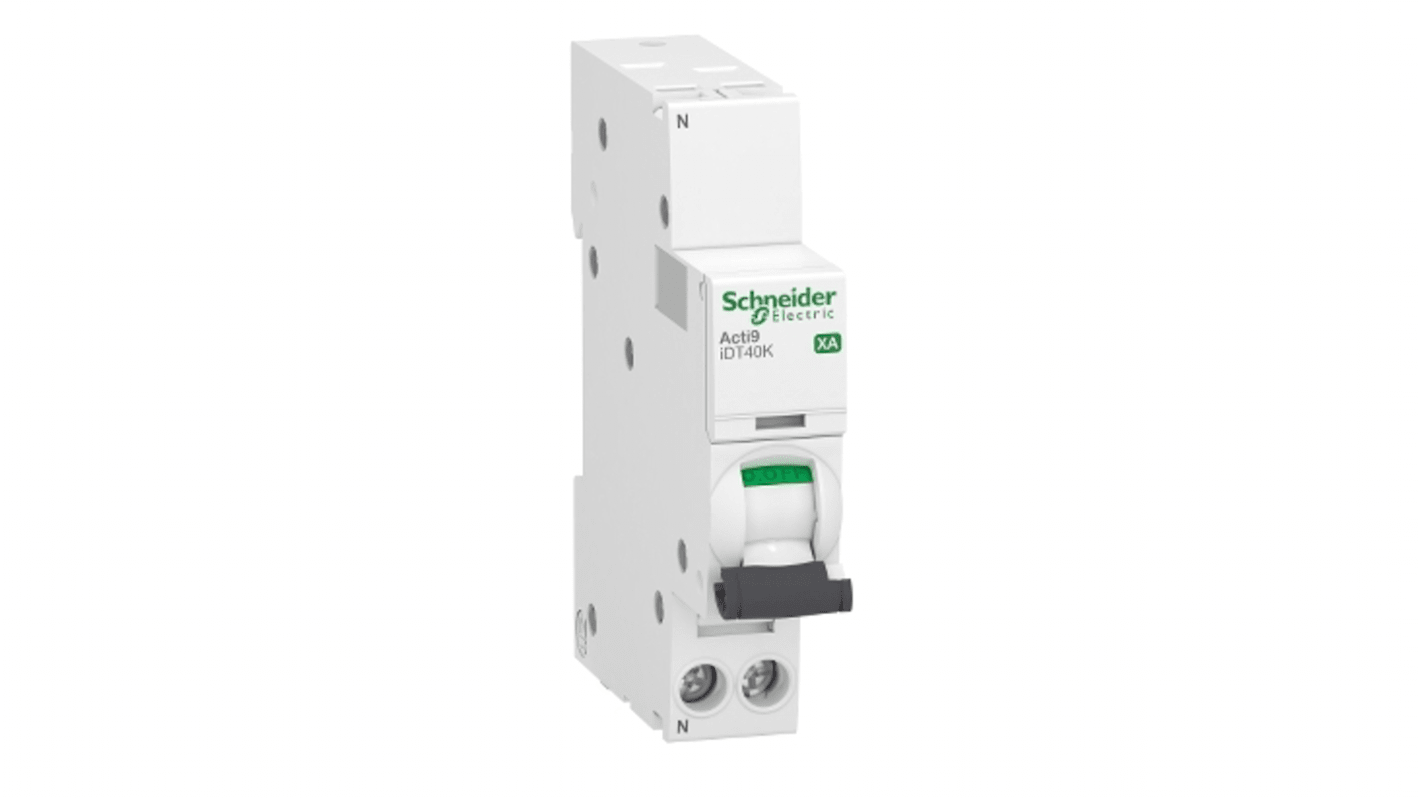 Schneider Electric Acti 9 Acti9 iDT40K XA MCB, 1+N, 20A Curve C, 230V AC