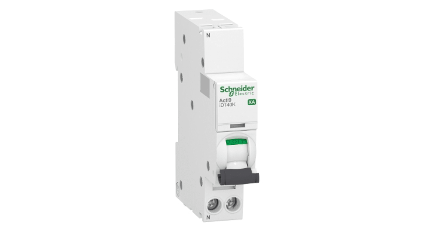 Schneider Electric Acti 9 Acti9 iDT40K XA MCB, 1+N, 25A Curve C, 230V AC