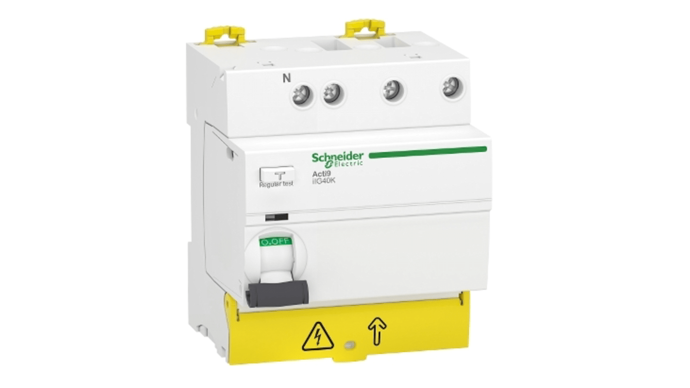 Schneider Electric Acti9 iIG40K RCCB, 3P+N-polig, 25A, 30mA Typ AC Acti9 380 → 415V ac