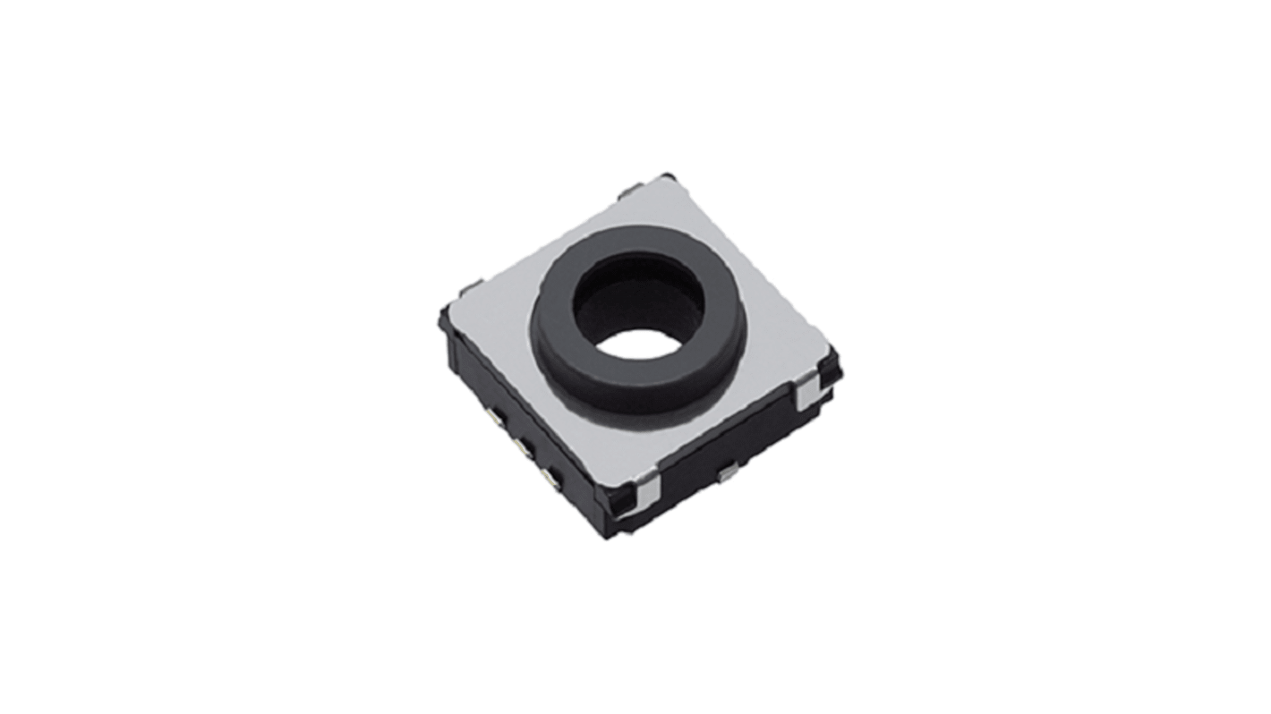 Panasonic Black, Grey Push Plate Tactile Switch, SPST 20 mA Surface Mount