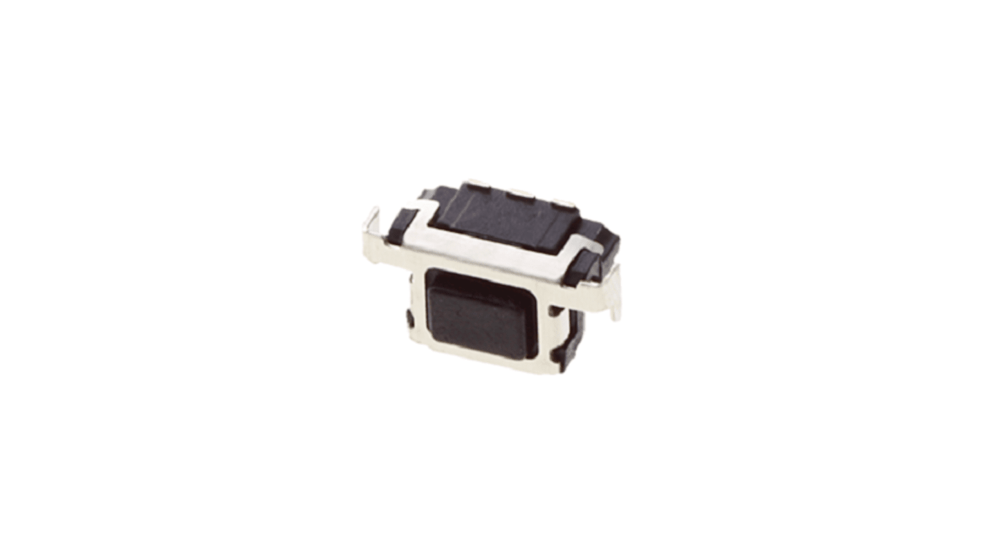 Panasonic Black, Grey Push Plate Tactile Switch, SPST 20 mA Edge Mount