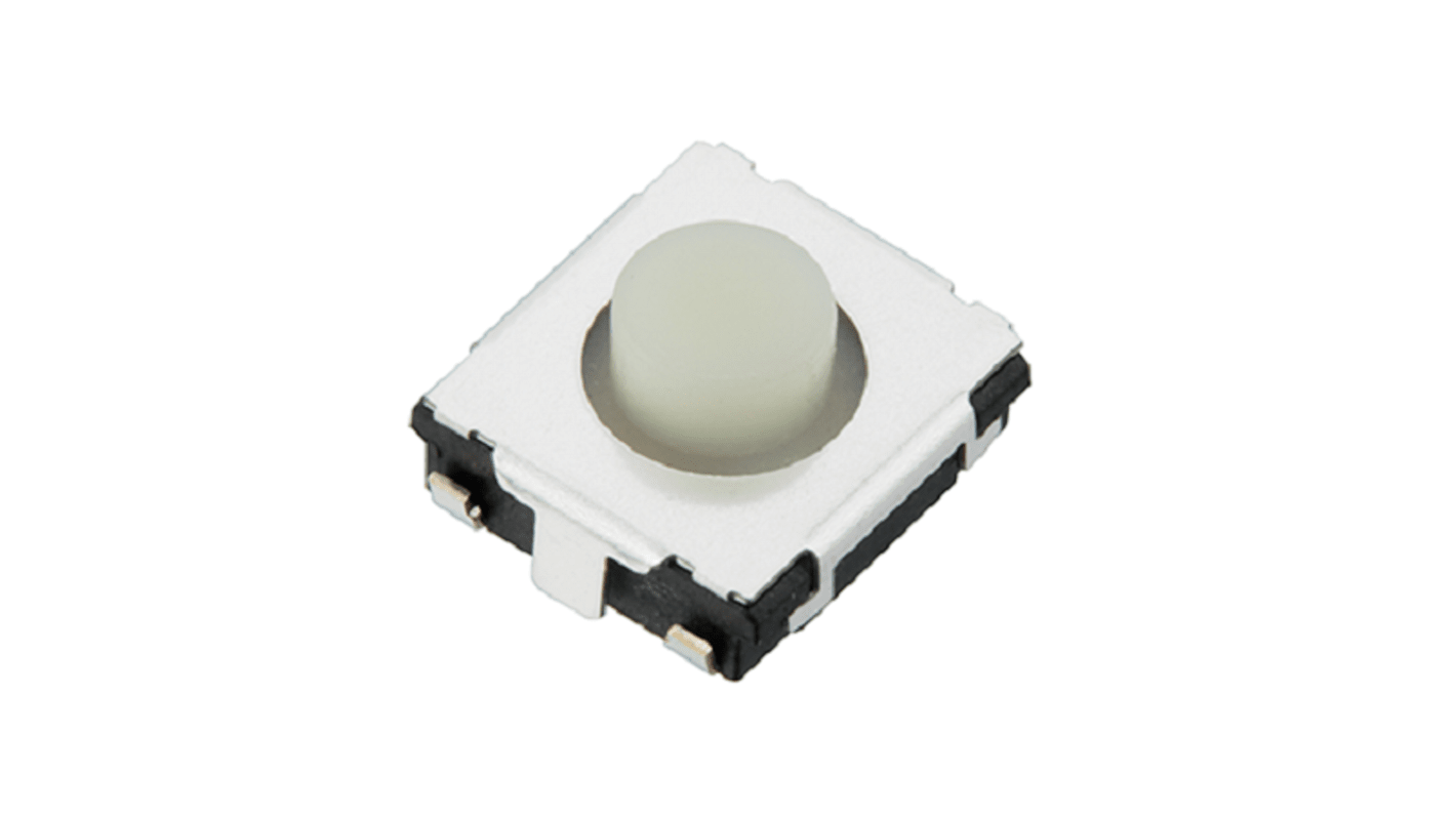 Panasonic White Push Plate Tactile Switch, SPST 20 mA Surface Mount