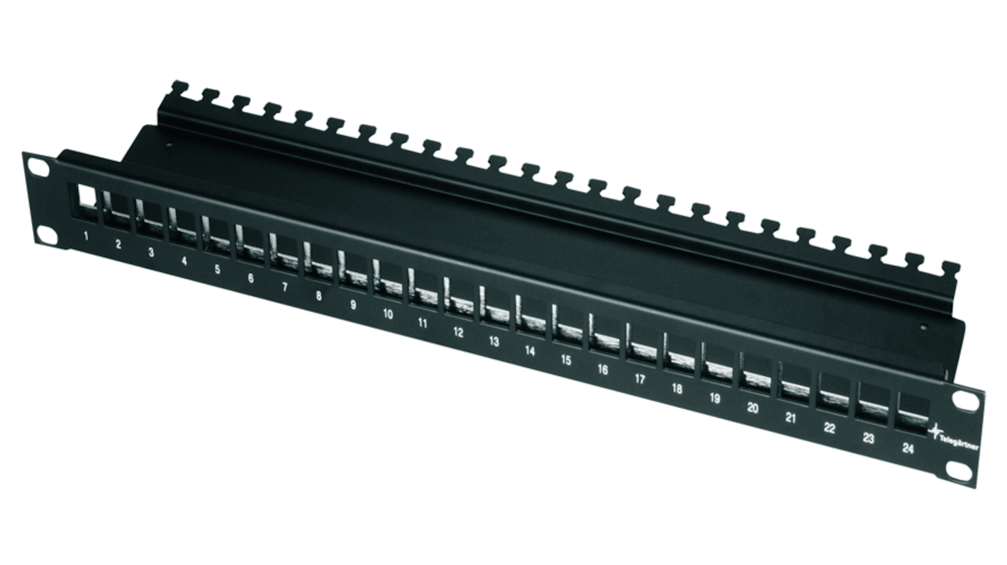 Panneau de connexion RJ Telegartner 24 ports Cat5e, Cat6, Cat6a RJ45 Blindé, non blindé série Telegartner Data