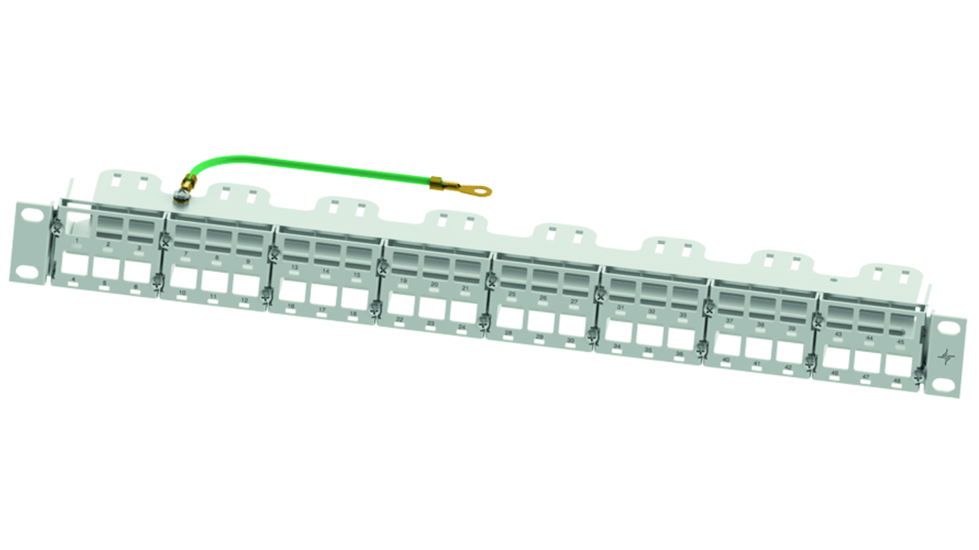 Telegartner Telegartner Data Series Cat5e, Cat6, Cat6a 48 Port RJ45 RJ Patch Panel Shielded, Unshielded 1U Black