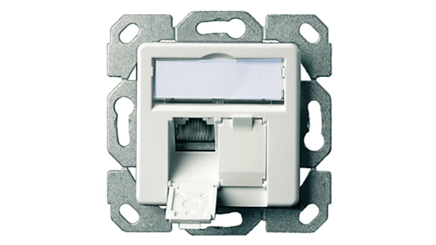 Telegartner Telegartner Data Series, Angled Cat6a 2 Way RJ11, RJ12, RJ45 Outlet,With Shielded Shield Type