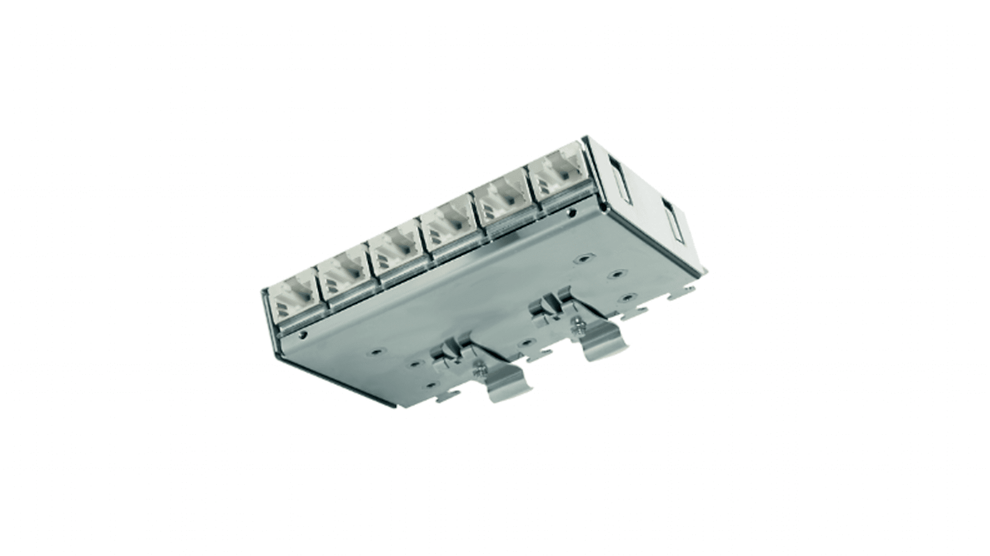 Patch Panel RJ, Telegartner, Cat6a, 6 porte, RJ11, RJ12, RJ45, Schermato, Serie Telegartner Data